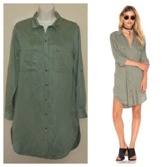 Parasuco Dresses & Skirts - Parasuco Olive Long Sleeve Dress